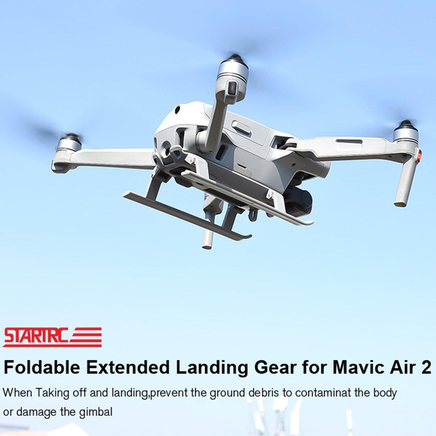 For DJI Mavic Air 2/DJI Air 2S Landing Gear Foldable Landing Skid Kit Extended Expansion For DJI Mavic Air 2 Drone Accessories - RCDrone