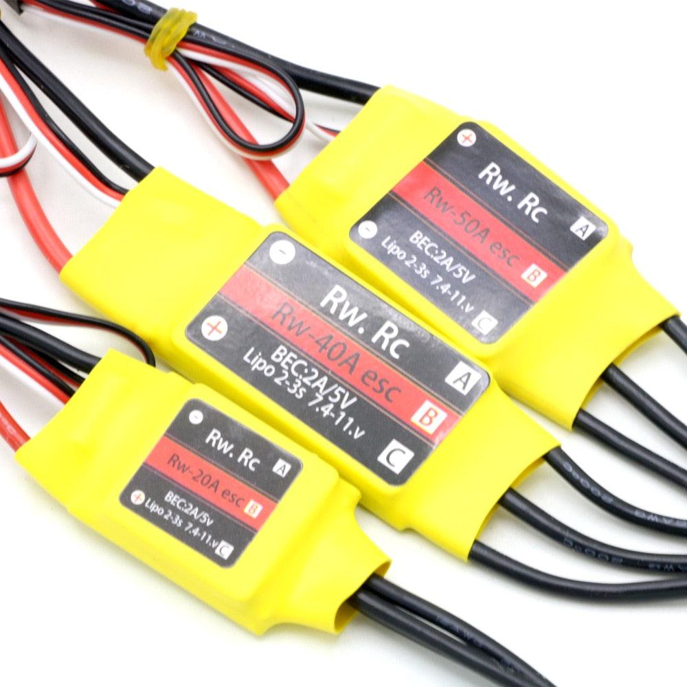 Mitoot 10A/20A/30A/40A/50A/60A/70A/80A/100A/200A Brushless ESC with BEC RC Speed Controller For RC Drone Airplane Helicopter - RCDrone