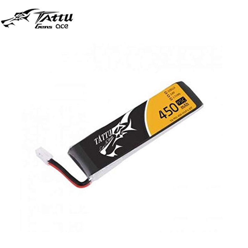 Ace Tattu Lipo Battery 7.4v 7.6v 450mAh 1s 2s 3s 4s 75C 95C with XT30 Plug Long size RC Batteries for 120 Size FPV Drone Frame - RCDrone