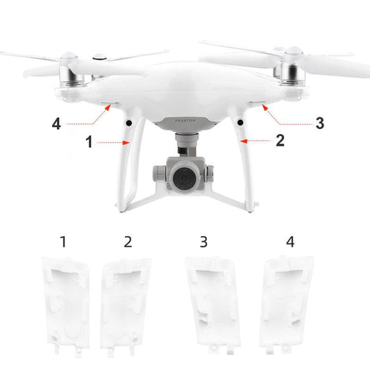 4pcs Landing Gear Antenna Cover Replacement Legs Cover Cap Repair Parts for DJI Phantom 4 Pro/Pro V2.0 Drone Replace Accessories - RCDrone