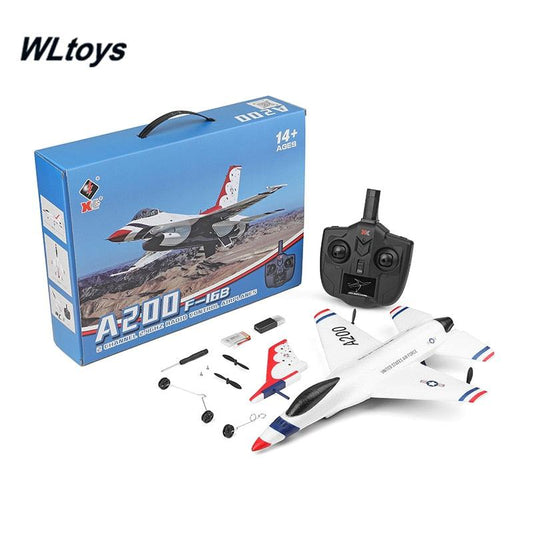 WLtoys A200 Rc Plane - Park10 (F-16B) 3CH 2.4G Remote Control Fixed Wing Stunt Rc Airplane Landing Glider Airplanes Model Toys Boy - RCDrone
