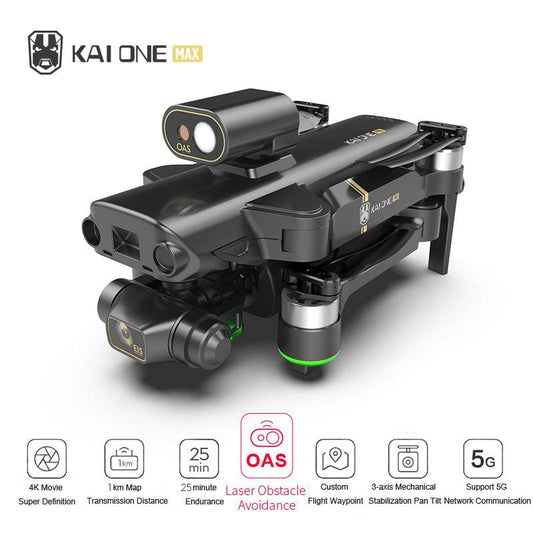 KAI ONE MAX Drone - 8K HD Camera 360 Laser obstacle avoidance 3-Axis Gimbal Anti-Shake Brushless Professional Camera Drone - RCDrone