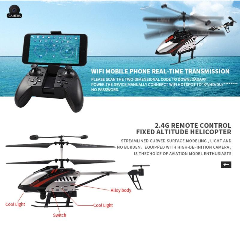 SKYMax New RC Helicopter 2.4G 4CH Radio Remote Control Helicopter With LED Light one-button take-off Helicopter Children Birthday Gift - RCDrone