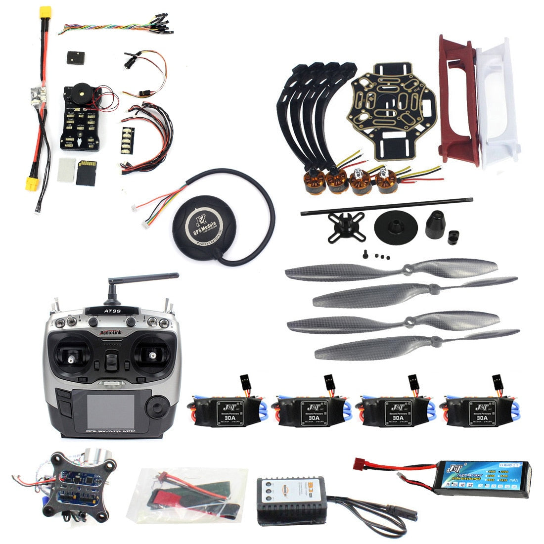 DIY RC FPV Drone Kit 4-axis Quadcopter - with F450 Frame PIXHAWK PXI PX4 Flight Control 920KV Motor GPS AT9S Transmitter Receiver