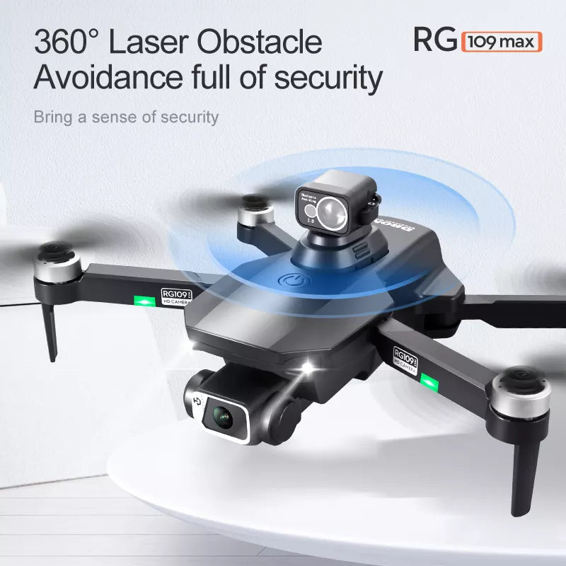 RG109 MAX - RC Drone With Obstacle Avoidance 4K HD SEC Dual Camera GPS 5G WIFI Foldable RC Quadcopters Drone Professional Camera Drone - RCDrone