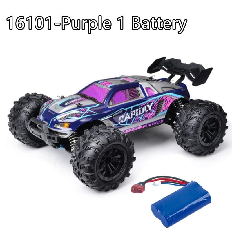 Rc Cars Off Road 4WD with LED Headlight,1/16 Scale Rock Crawler 4WD 2.4G 50KM High Speed Drift Remote Control Monster Truck Toys - RCDrone