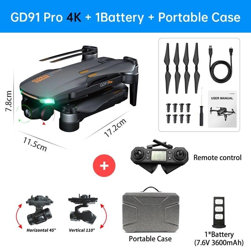 GD91Max Drone - 6k GPS 5G WiFi 3 axis Gimbal Camera Brushless Motor Supports 32G TF Card Professional Camera Drone - RCDrone
