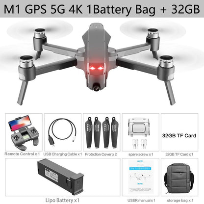 M1 pro drone - HD mechanical 2-Axis gimbal camera 4K HD Camera 1.6KM control distance 5G wifi gps system supports TF card Toy Professional Camera Drone - RCDrone