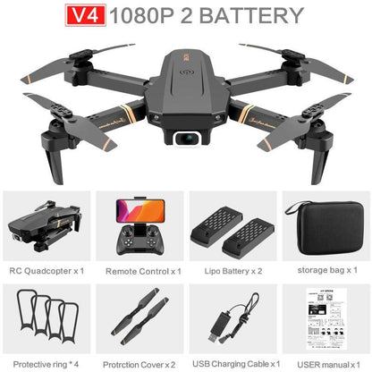 4DRC V4 Drone - 4K 1080P HD Wide Angle Camera WiFi Fpv Dual Camera Foldable Quadcopter Real Time Transmission Dron Gift Toys - RCDrone