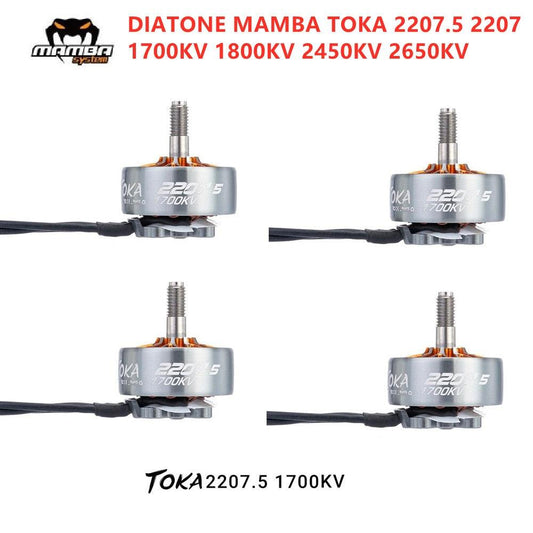 DIATONE MAMBA TOKA 2207.5 SERIES 2207 1700KV 1800KV 2450KV 2650KV 3-6S Brushless Motor for FPV Racing Freestyle Roma F5 Parts - RCDrone
