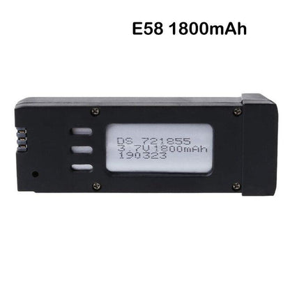 3.7V 1800mAh Lithium Battery Compatible with E58 L800 JY019 S168 Drone X Pro Remote Control Drone Antenna Spare Parts Modular Battery - RCDrone