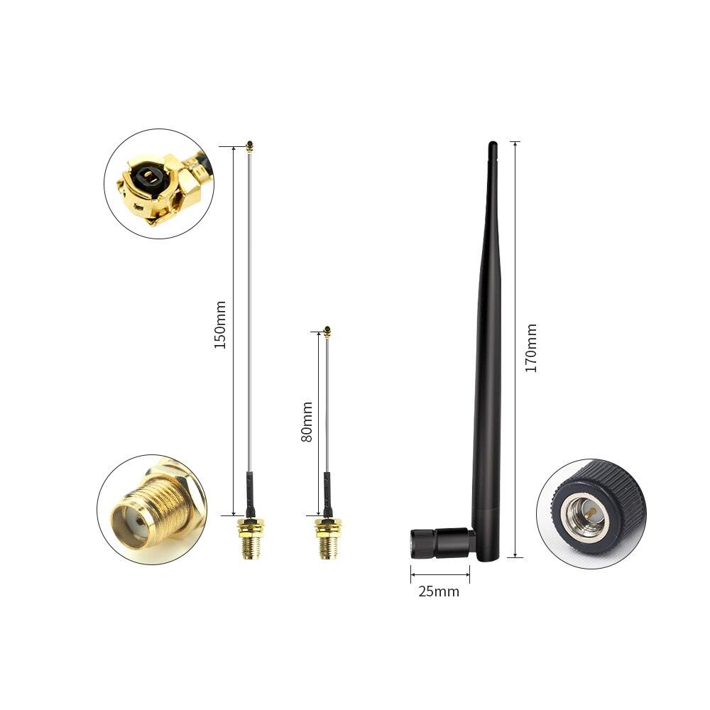 External Wifi Antenna 2.4 GHz 5.8 GHz Dual Band 5GHz for Wireless Router 2.4g Antena with Adapter Cable IPEX IPX Pigtail - RCDrone