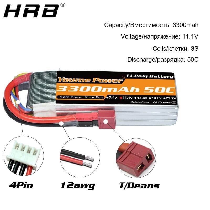 1/2PCS Youme 6S Lipo Battery 3300mah 4500mah 5200mah 6500mah T Deans XT60 XT90 EC5 XT150 AS150 RC Car Plane Parts 1pc 3300mah XT90 China