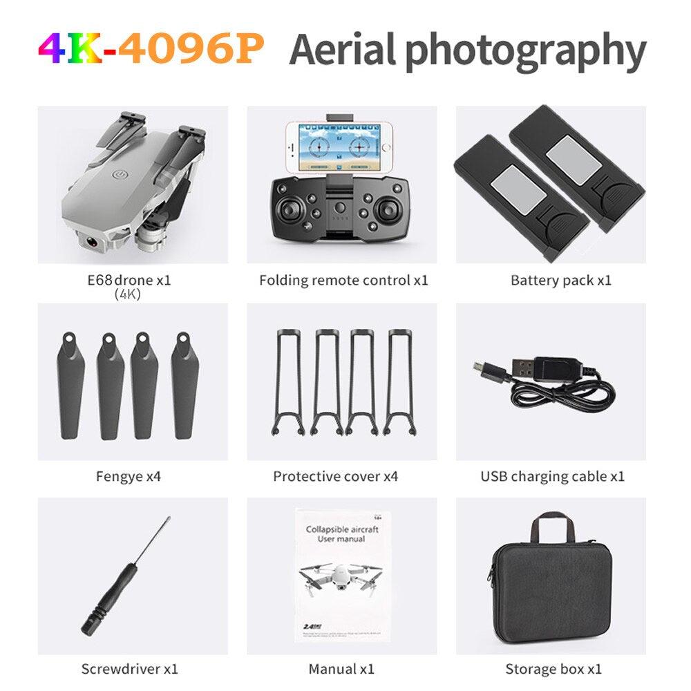 E59 Drone - Photograp UAV Profesional Quadrocopter with 4K Camera Fixed-Height Folding Unmanned Aerial Vehicle Quadcopter - RCDrone