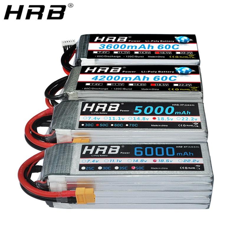 HRB 5S 18.5V Lipo Battery -1500mah 2200mah 2600mah 3000mah 3300mah 4000mah 5000mah 6000mah 10000mah 12000mah 22000mah RC Parts for FPV Drone Airplane Helicopter Toys - RCDrone