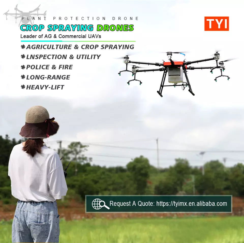 TYI 3W TYI6-30C 30L Agriculture Spray Drone - 17l 30l drone sprayer for Agriculture plant,Brushless motor agriculture drones Power redundancy +30% factory price spray drone - RCDrone