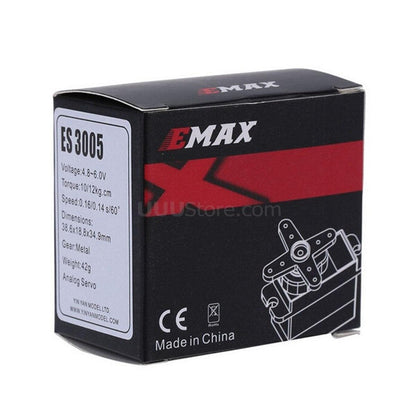 4pcs EMAX ES3005 Analog Metal Waterproof Servo with Gears 43g servo 13KG torque for RC Car Boat Fixed-wing Copters - RCDrone