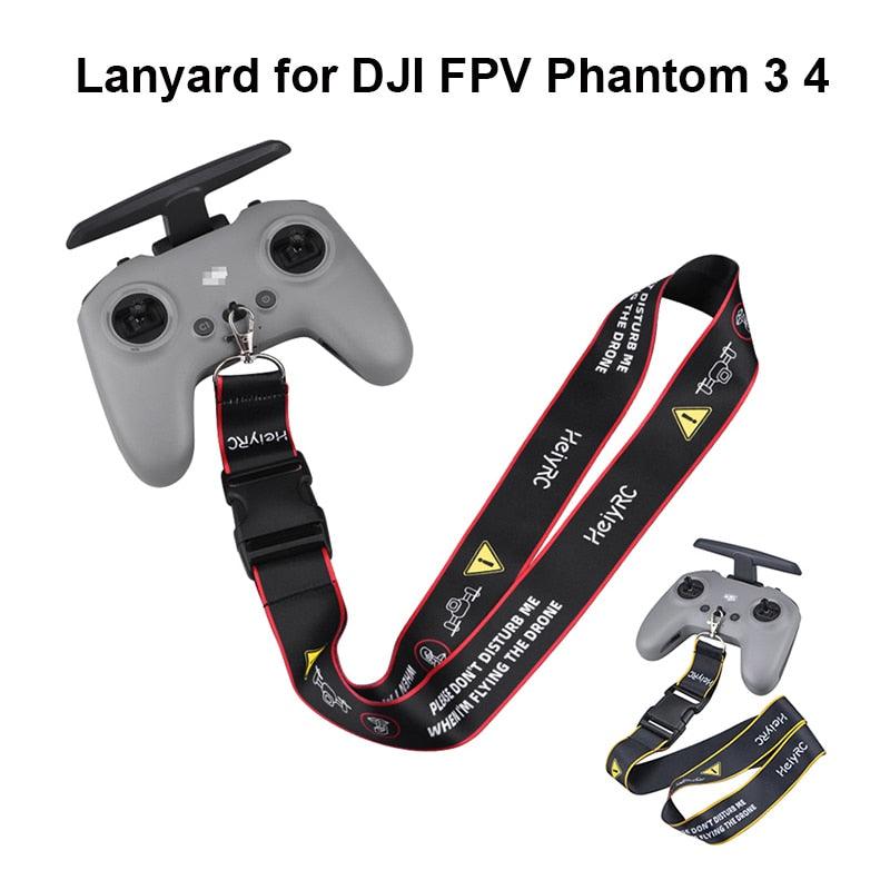 3.8CM Width Remote Controller Hook Lanyard Neck Strap for DJI FPV Combo/Avata Phantom 3 4 Drone Saftey Strap Sling Accessories - RCDrone