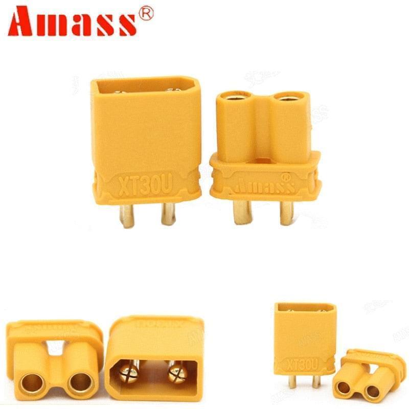 10pcs Amass XT30U Male Female Bullet Connector Plug the Upgrade XT30 For RC FPV Lipo Battery RC Quadcopter (5 Pair) - RCDrone