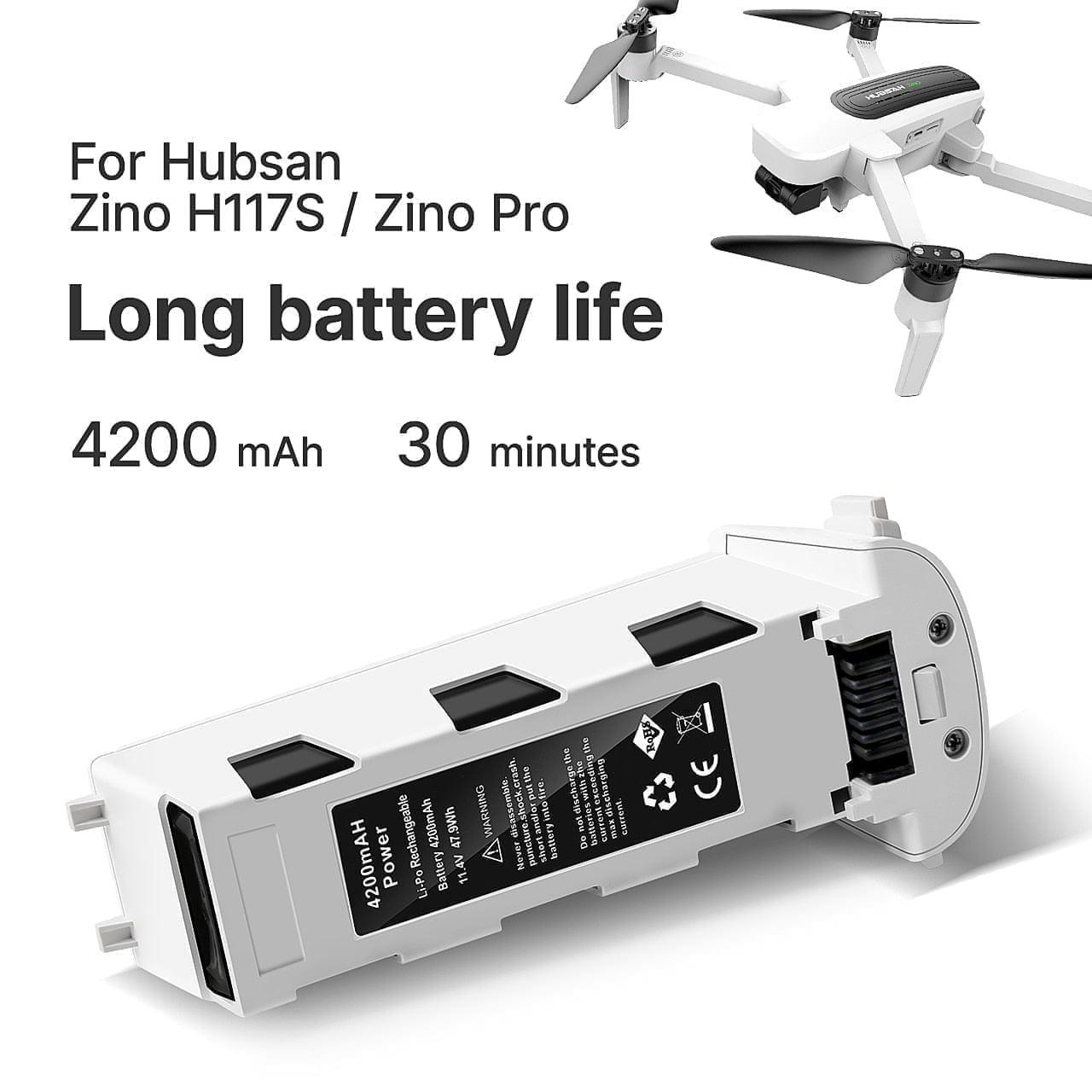 11.4V 4200mAh battery for Hubsan H117S Zino Modular Battery – RCDrone