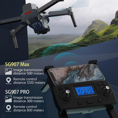 SG907 MAX Drone - 4K HD Professional 3-Axis Gimbal Brushless Motor 5G WIFI GPS HD Dual Camera Foldable Quadcopter FPV RC Dron Professional Camera Drone - RCDrone