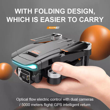 AE10 Drone - GPS WIFI Brushless Drone 8K HD Dual Camera Professional 800M Distance Remote Control Foldable Dron - RCDrone
