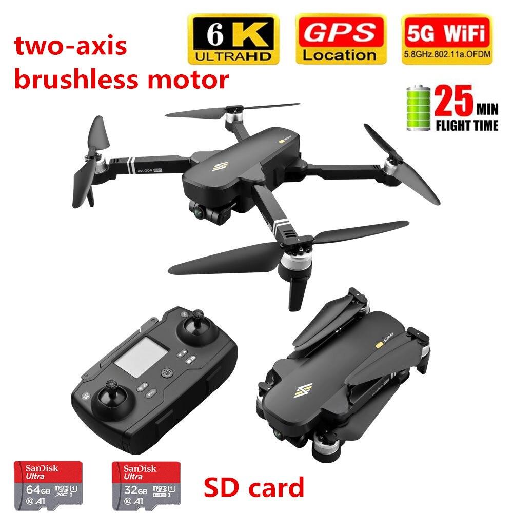 8811 Pro Drone With 32G/64 TF SD Card - 5G WIFI FPV RTR With 6K HD Camera 2-Axis Anti-Shake Self-Stabilizing Gimbal Dron Professional Camera Drone - RCDrone