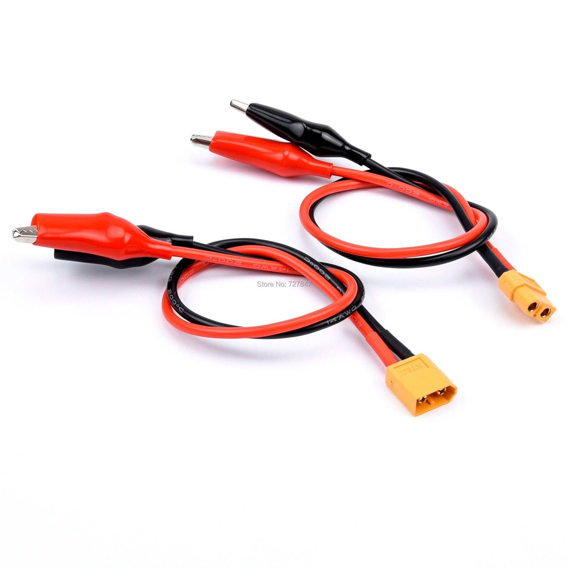 FPV Drone Charger Cable - Universal Charger Cable XT60 Male / Female to Crocodile Clip Conector Plug 14Awg Wire Cable FPV Drone Charger Cable - Universal Charger Cable XT60 Male / Female to Crocodile Clip Conector Plug 14Awg Wire Cable