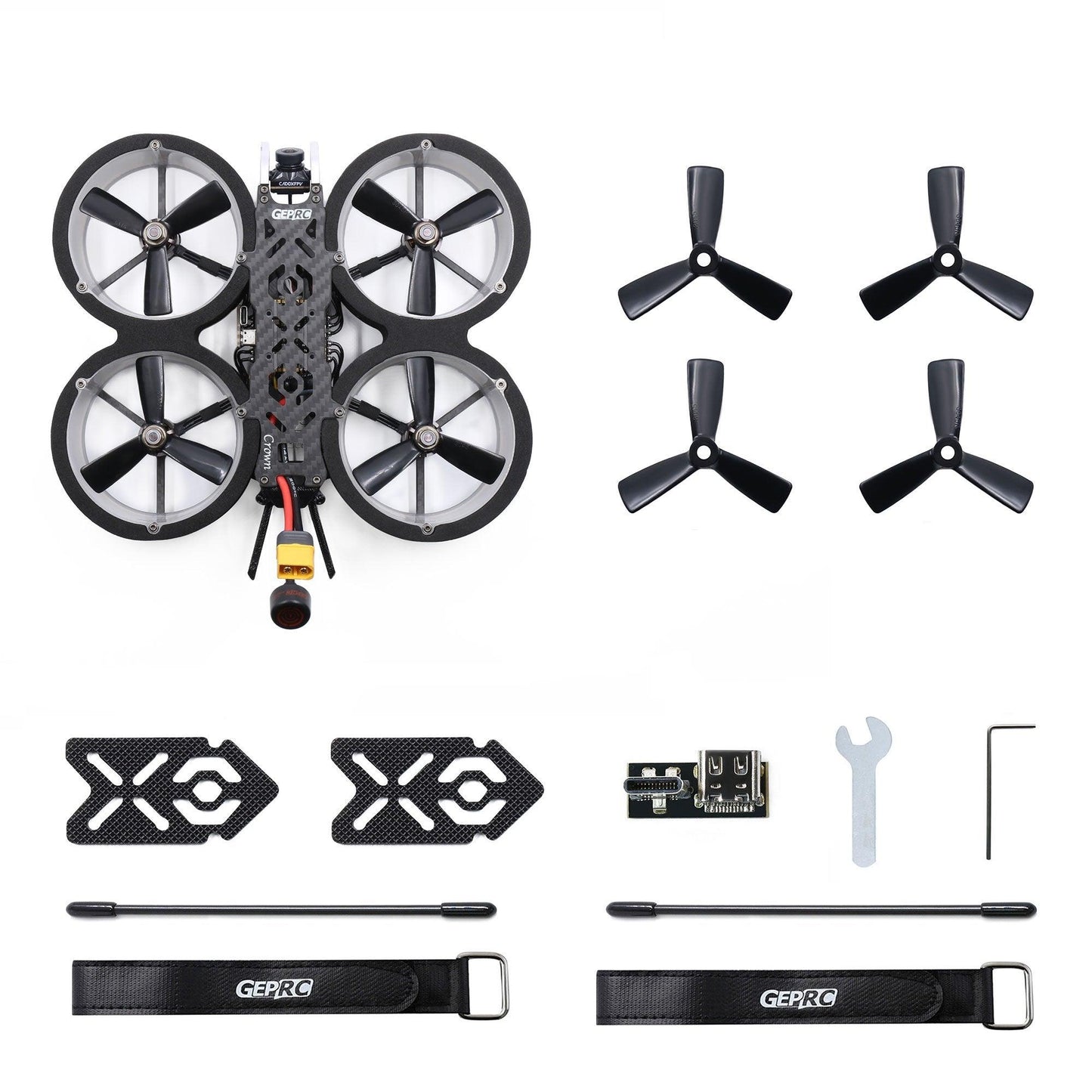 GEPRC Crown HD Cinewhoop FPV Drone - 3inch FPV Carbon Fiber Frame 1408 3500KV (4S) /1408 2500KV (6S) For RC FPV Quadcopter Freestyle Drone - RCDrone