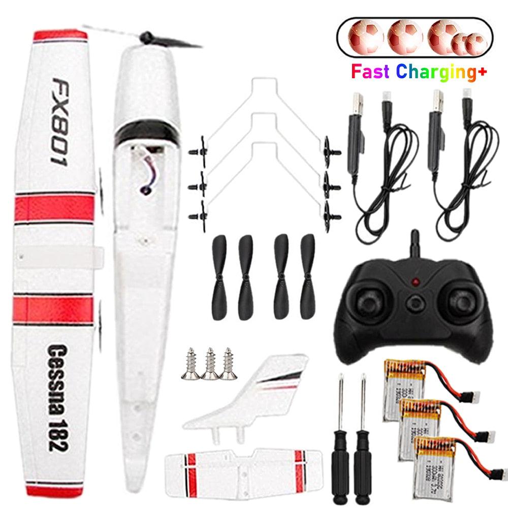 Beginner Electric Airplane RC RTF Epp Foam UAV Remote Control Glider Plane Kit Cassna 182 Aircraf More Battery Increase Fly Time - RCDrone