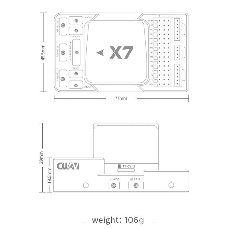 CUAV X7 / X7 Pro Flight Controller - Open Source For APM PX4 Pixhawk F ...