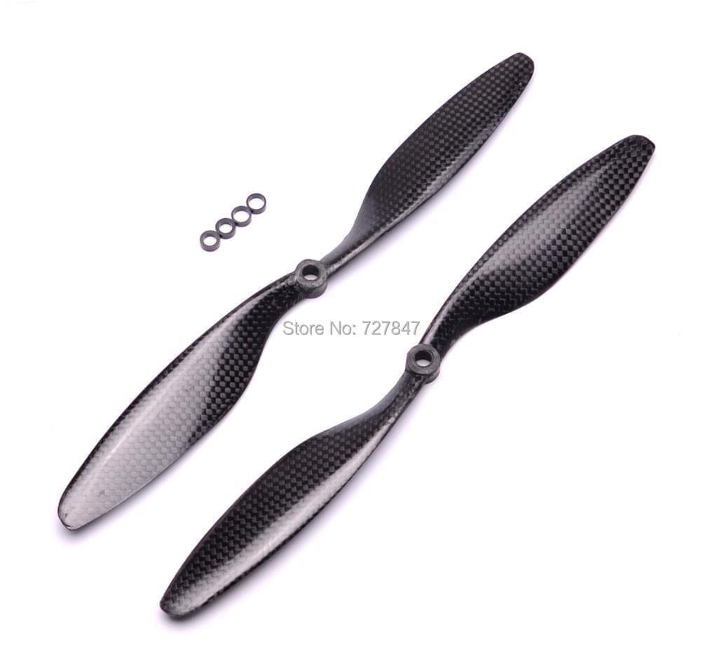 1045 1045R Real Carbon Fiber Propeller - 1/ 2 /4 Pair/Lot 10X4.5 prop CW/CCW for F450 S500 S550 RC Multi-Copter Quad - RCDrone