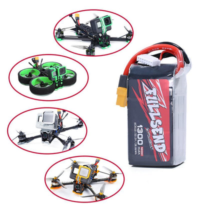 iFlight FULLSEND 4S 14.8V 1300mAh Battery - 120C Lipo FPV Battery with XT60H Connector for FPV drone part - RCDrone