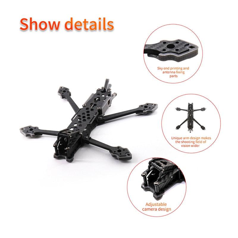 5-Inch FPV frame Kit - Avenger 225HD carbon fiber quadcopter fpv drone frame for Protection HD Digital System really cheap drones - RCDrone