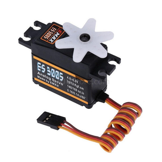4pcs EMAX ES3005 Analog Metal Waterproof Servo with Gears 43g servo 13KG torque for RC Car Boat Fixed-wing Copters - RCDrone