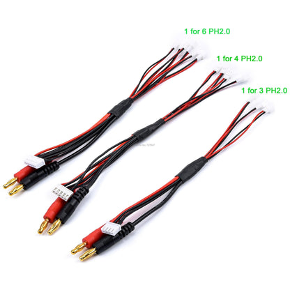 1S Lipo Battery PH2.0 51005 Power Charging Cable Wire 4mm Banana Plug for Gaoneng BetaFPV RC FPV Drone IMAX B6 B6AC Charger - RCDrone