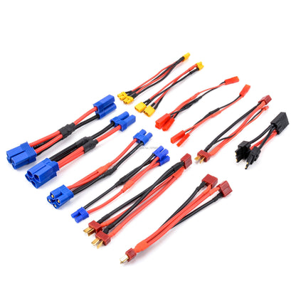 XT60 XT30 XT30U T Plug EC5 EC3 EC2 JST Parallel Battery Connector Cable Extension Y Splitter Plug Adapter for FPV Drone RC parts - RCDrone