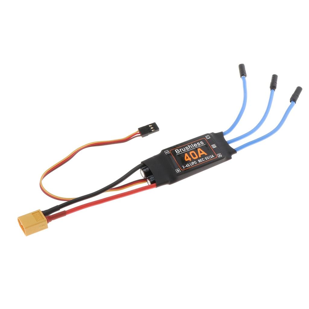 40A Brushless ESC XT60 Plug Durable RC Quad Toys Components Accessories Speed Controller Motor RC Toys FPV Drone Quadcopter Helicopter - RCDrone