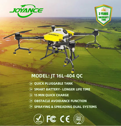 JOYANCE JT16L-404QC 16L Agriculture Drone - factory Outlet 16 30L carbon fiber drone 4 aixs profesional fumigation drone for spraying - RCDrone