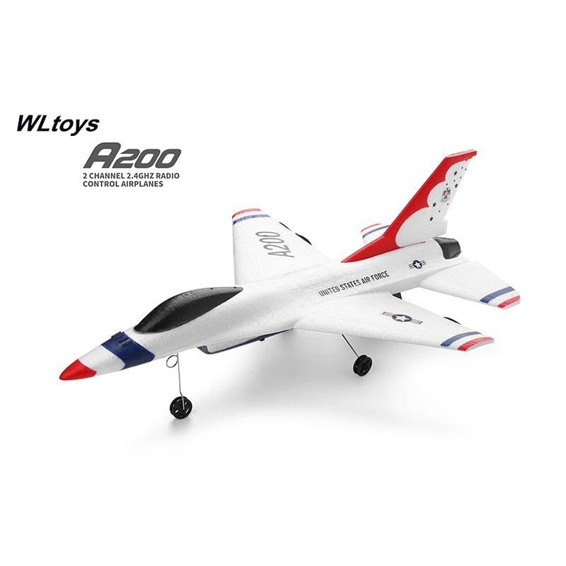 WLtoys A200 Rc Plane - Park10 (F-16B) 3CH 2.4G Remote Control Fixed Wing Stunt Rc Airplane Landing Glider Airplanes Model Toys Boy - RCDrone