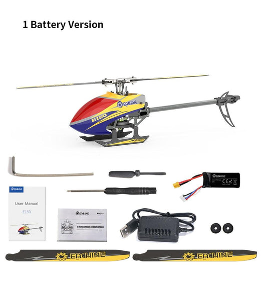 Eachine E150 RC Helicopter - 2.4G 6CH 6-Axis Gyro 3D6G Dual Brushless Motor Flybarless RTF Compatible With FUTABA S-FHSS Toys - RCDrone