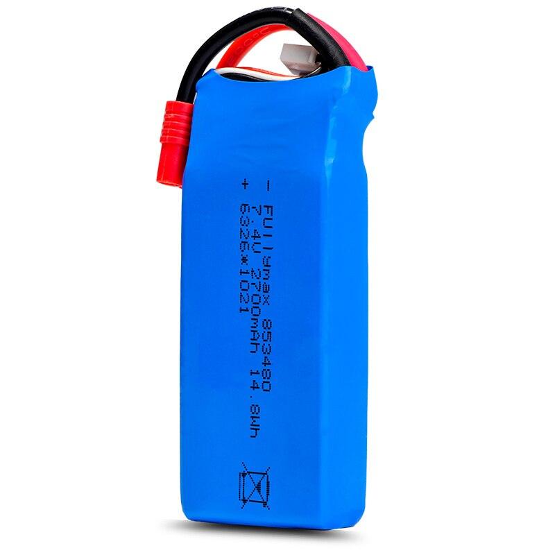 Fupei Batterie Lipo 7,4V 850mAh 25C Rechargeable Légère Pour Voitures RC, Bateaux, Hélicoptères Et Drones