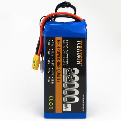 RC LiPo Battery 6S 22.2V 22000mAh 25C For RC Car Airplane Tank Drone Toy Models 6s RC Batteries - RCDrone