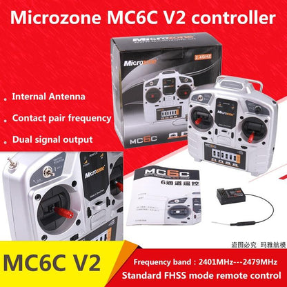 MicroZone MC6C v2 2.4G 6CH controller transmitter receiver radio system for RC airplane drone multirotor helicopter car boat - RCDrone