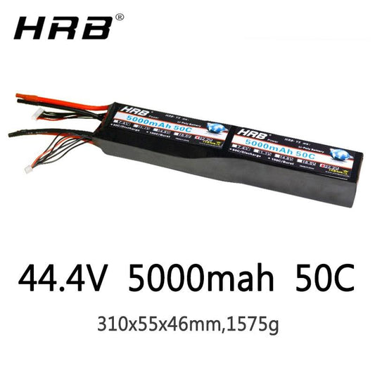 HRB 12S Lipo Battery 44.4V 5000mAh - 50C XT150 XT60 Deans Pack For Goblin 700 RC Fixed Wing Helicopter Quadcopter For E-bike Parts - RCDrone