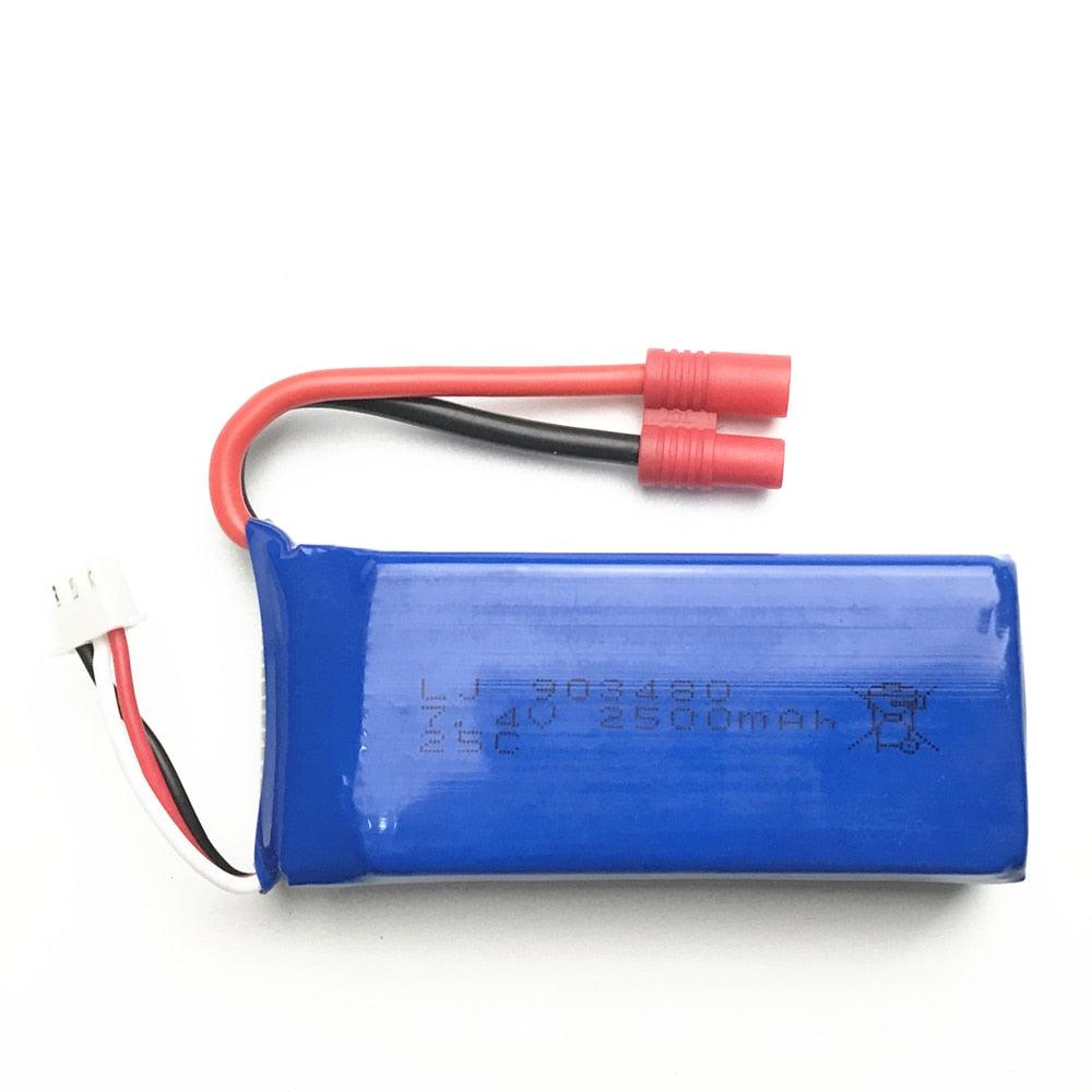 Syma X8C parts charger battery X8C X8W X8G X8HC X8HW X8HG 7.4V 2500mah RC Quadcopter spare parts Charger+1 to 3 wire+ 3 battery - RCDrone