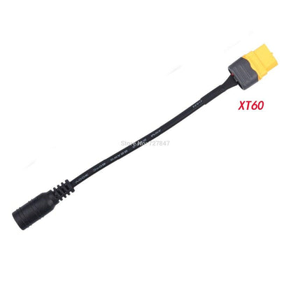 FPV Drone Pow Cable - Universal Amass XT60 / T Plug to DC 5.5/2.1mm Female Adapter Power Cable For FPV Fatshark Skyzone Aomway Goggles - RCDrone