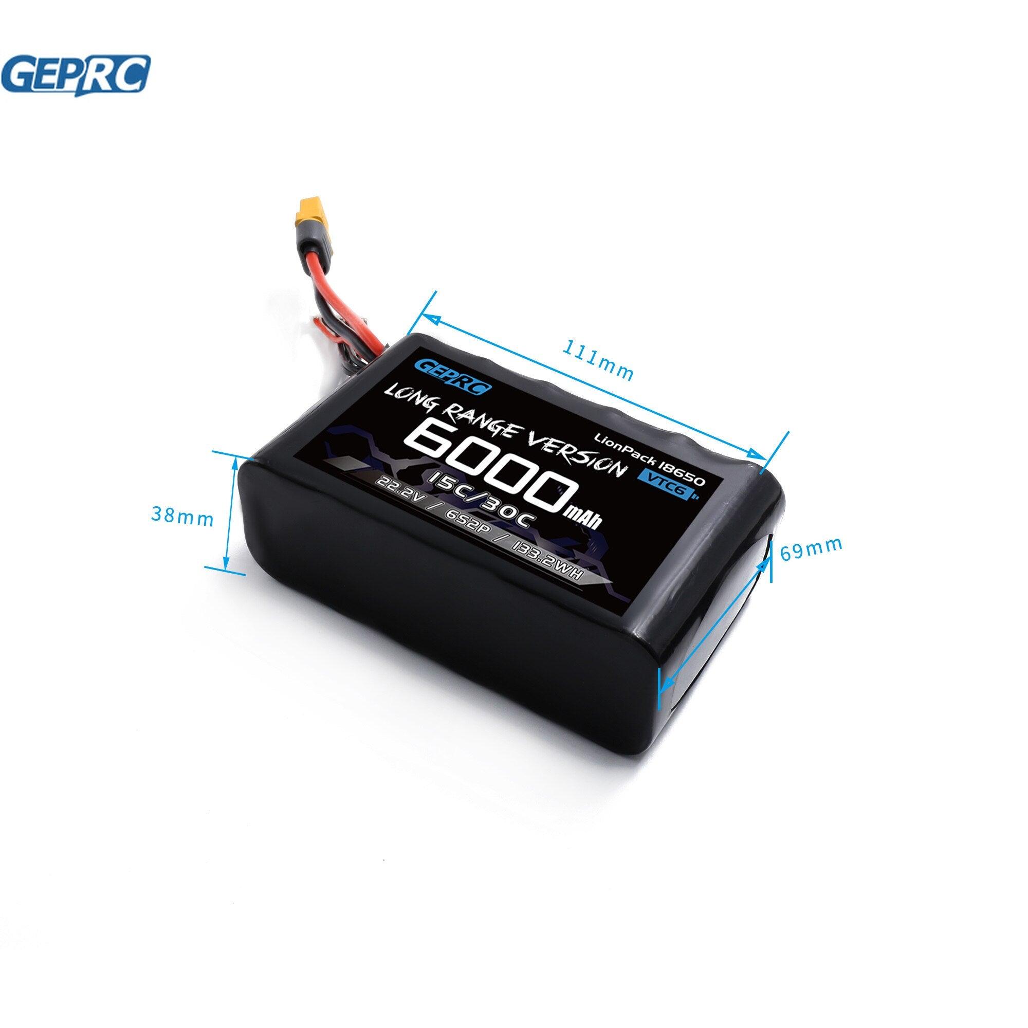 GEPRC VTC6 18650 6S2P 6000mAh Batteries - XT60 Plug Suitable For 7