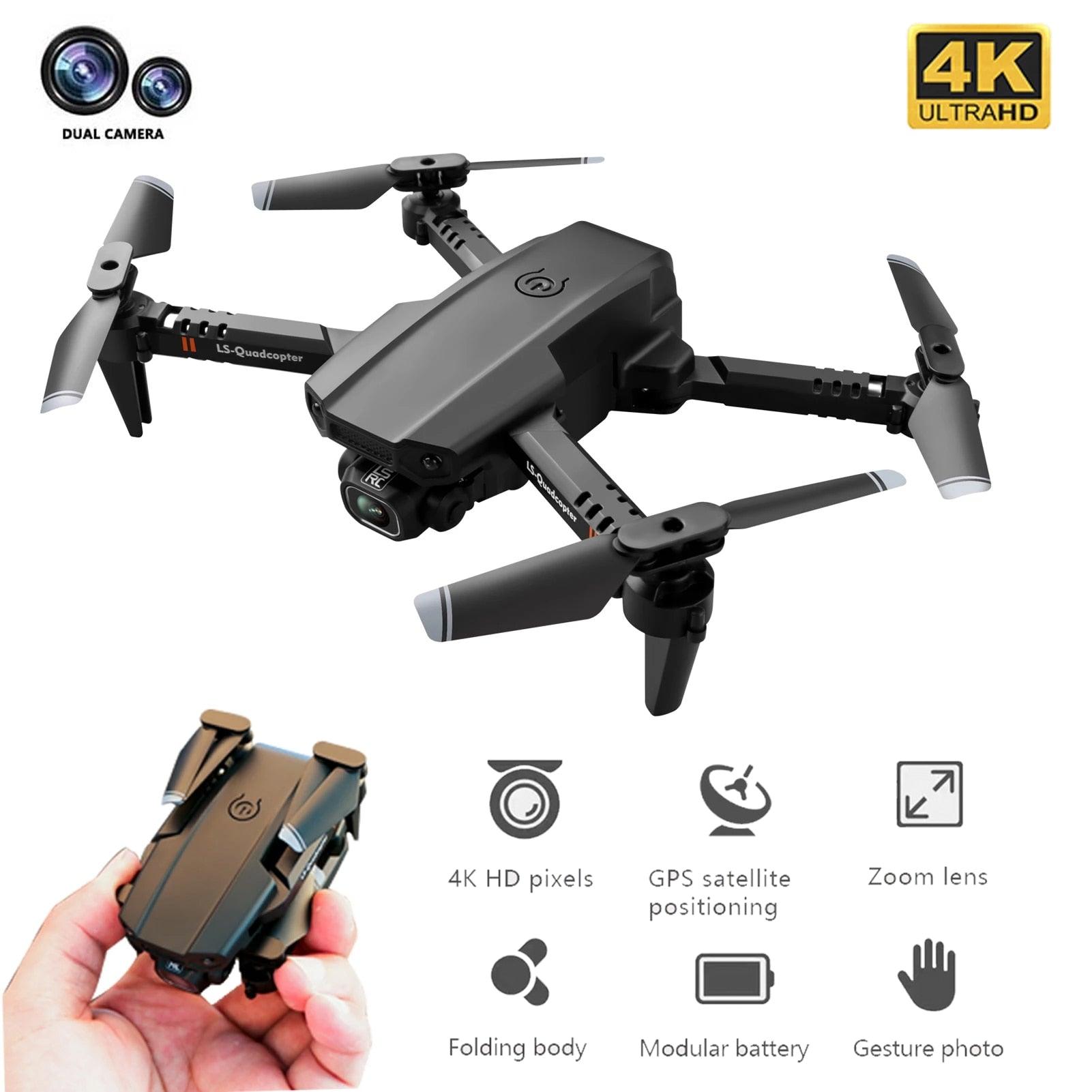 JINHENG XT6 Mini Drone - 1080P 4K HD Camera WiFi Fpv Air Pressure Altitude Hold Foldable Drone Quadcopter RC Dron Kid Toy Boys GIft - RCDrone