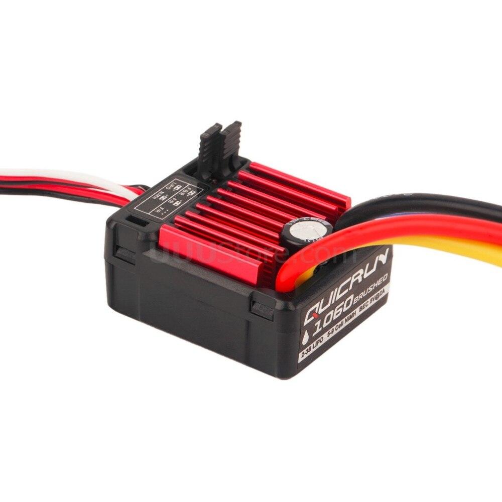 HobbyWing QuicRun Brushed 1060 60A Electronic Speed Controller ESC 1060 With Switch Mode BEC For 1:10 RC Car - RCDrone